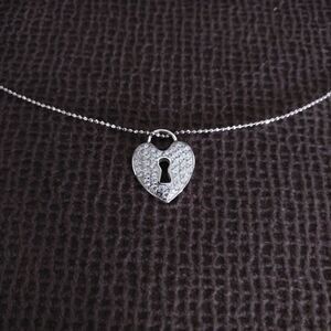 Ava Ro🚣 Silver Heart❤️ with Keyhole🗝️ Necklace